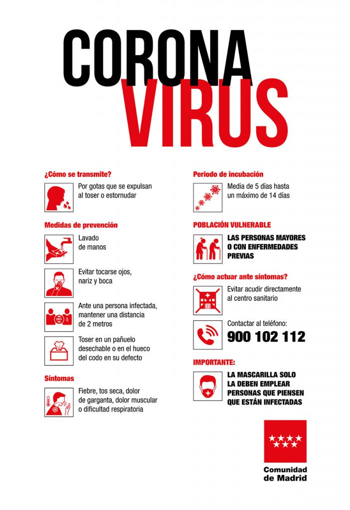 Consejos a la población sobre el Coronavirus COVID-19